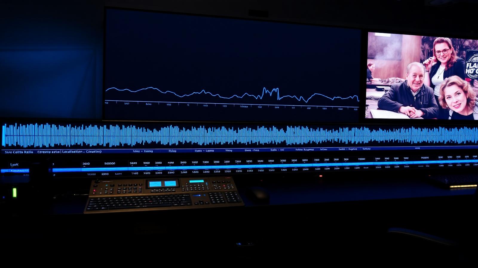 Subtitling and localisation workstation with waveform and caption tracks — Video Editing Services in Mumbai